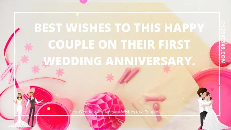 Best wishes to this happy couple on their first wedding anniversary.
