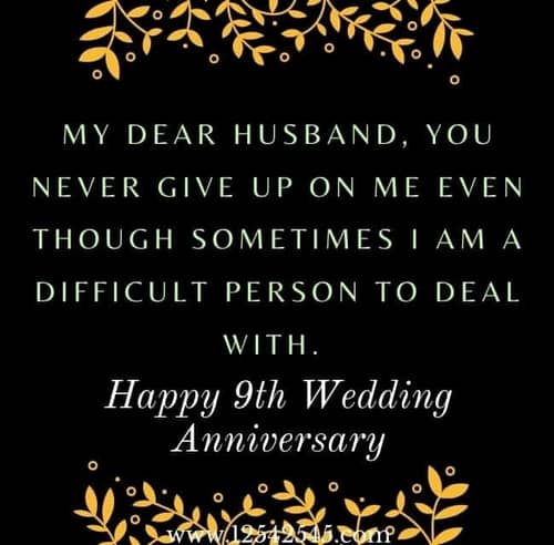 9th Anniversary Wishes