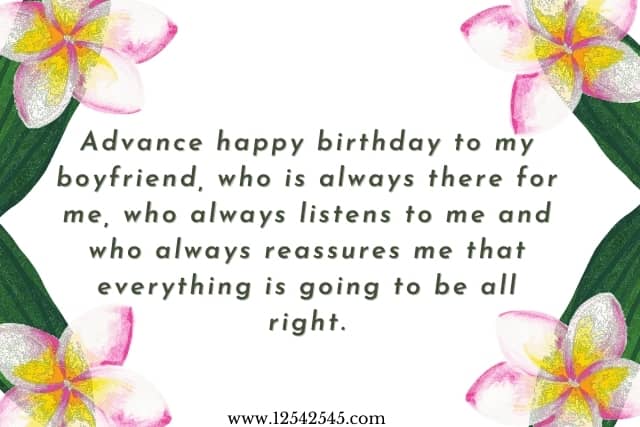 Advance Birthday Messages for a Friend