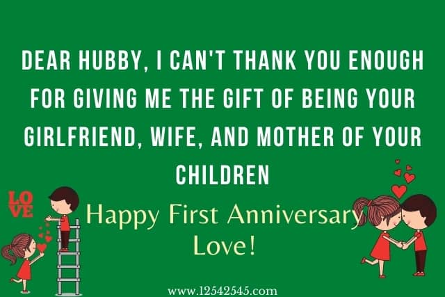 First Anniversary Quotes for Husband
