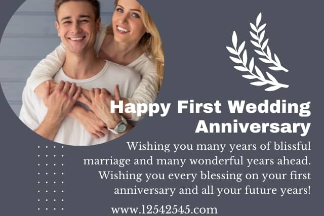 First Wedding Anniversary Quotes to a couple