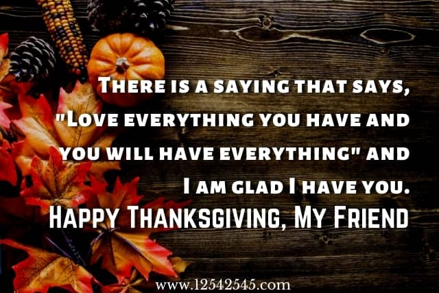 Happy Thanksgiving Wishes to Bestie